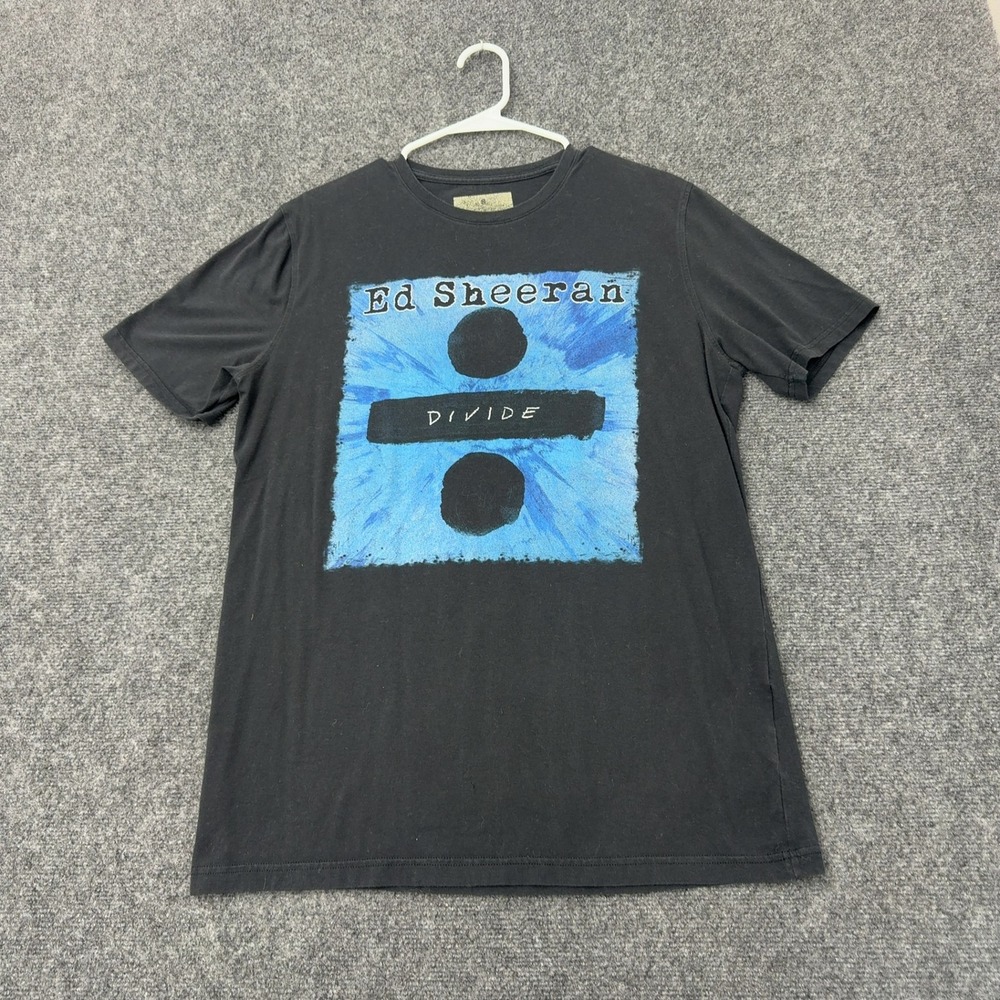 Ed Sheeran T-Shirt Small Black Cotton 2017 Divide North American Tour Music Tee